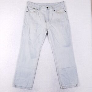 Zero Zone Baggy Jeans Mens‎ 38x30 Light Wash Y2K Skater Embroidered Streetwear